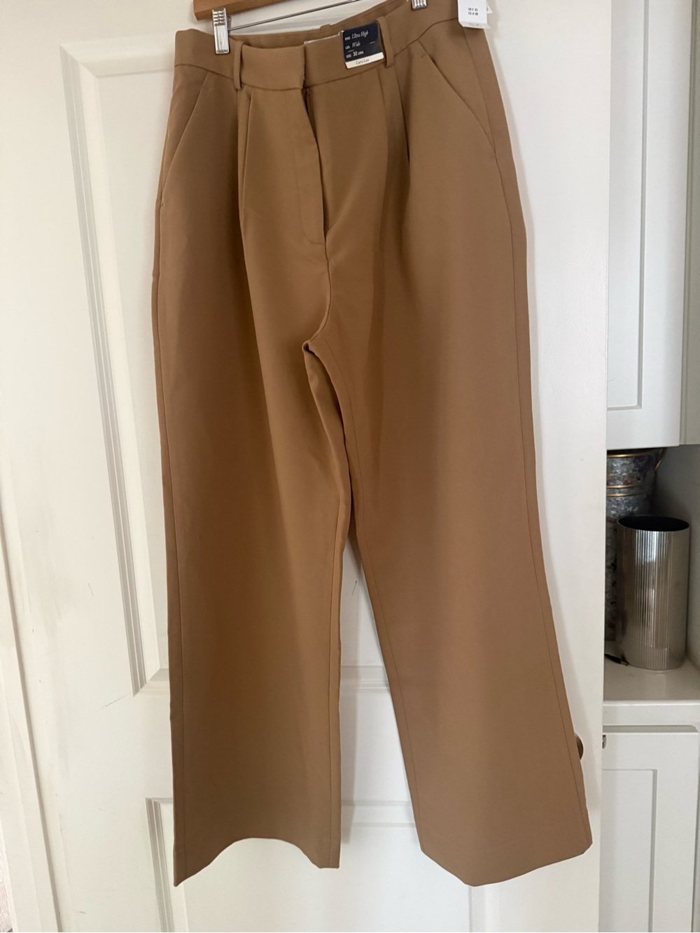 Abercrombie & Fitch Women's Tan Wide-Leg Chinos